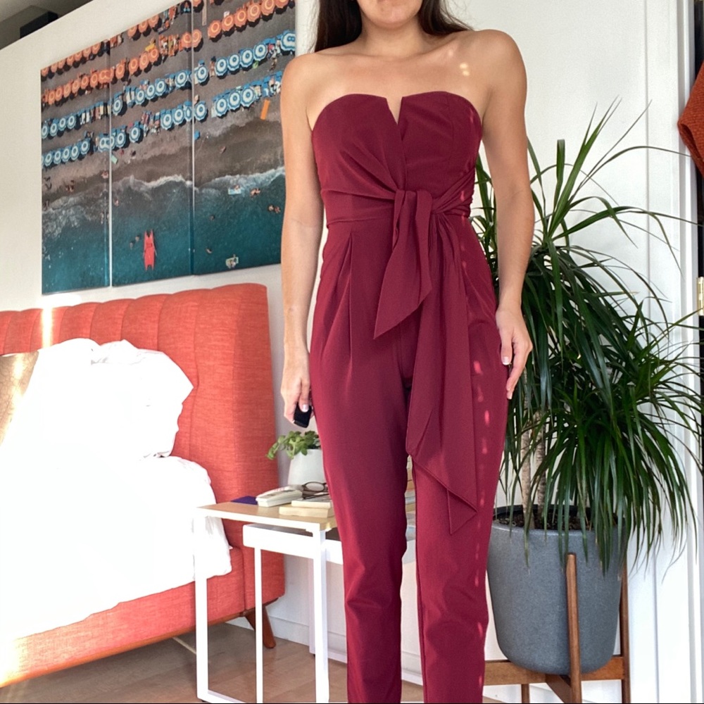 Deep Red Jumpsuit